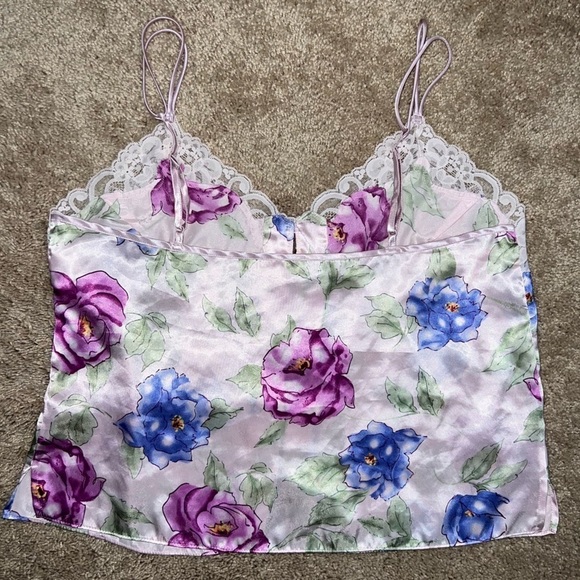 Valerie Stevens Two Piece Floral Cami Sleep Set Lingerie Size Medium - Picture 10 of 14